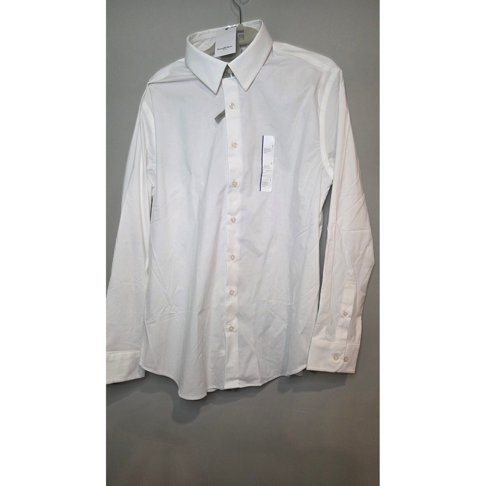 Goodfellow & Co Mens Large White Dress Shirt Standard Fit Stretch L/S NWT - Picture 2 of 6
